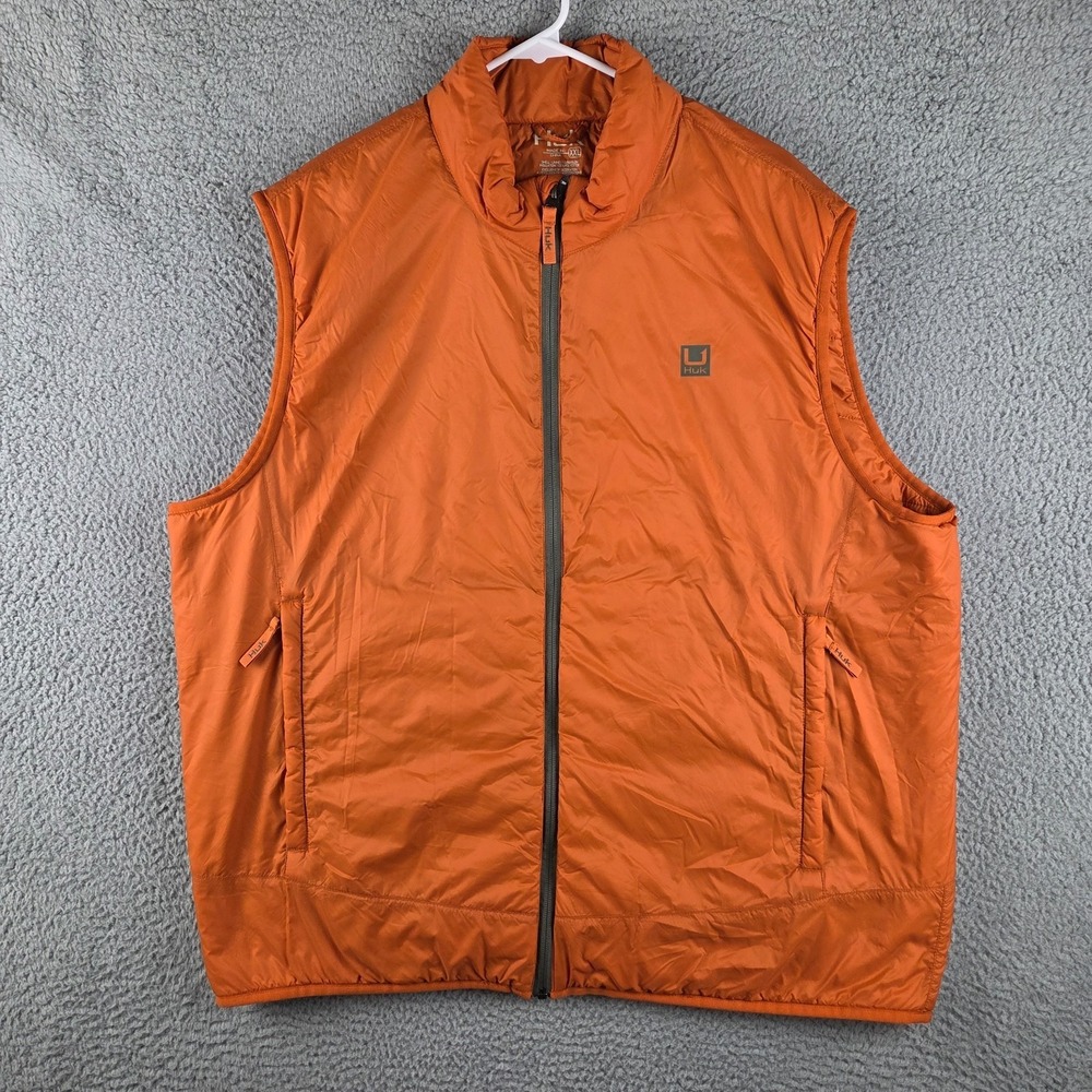 HUK‎ Vest Mens 2XL Orange Waypoint Insulated Performance Nylon Fishing Hunting